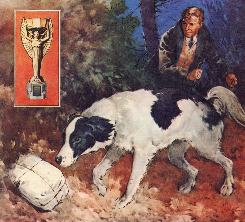 Pickles, le chien de la Coupe du monde (lithographie couleur) - James Edwin McConnell