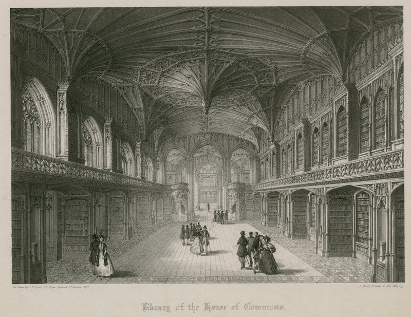 Bibliothèque de la Chambre des communes, conçue par Thomas Hopper - James Henry Lynch