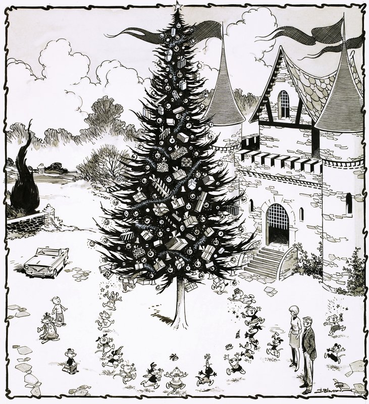 Sapin de Noël entouré d