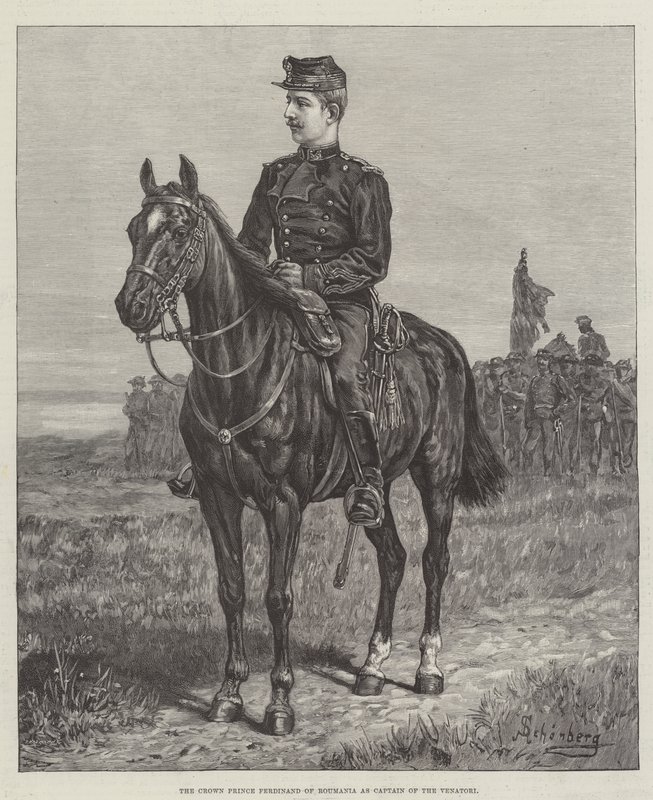 Le prince héritier Ferdinand de Roumanie en tant que capitaine des Venatori - Johann Nepomuk Schonberg