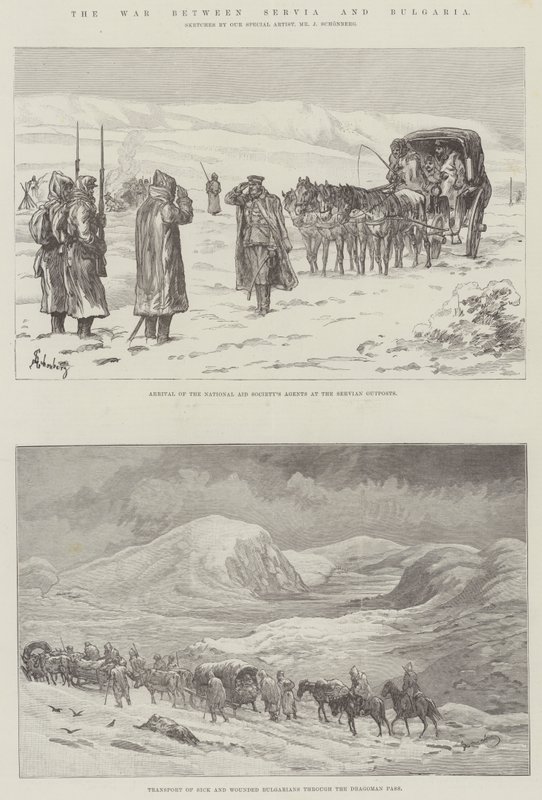 La guerre entre la Serbie et la Bulgarie - Johann Nepomuk Schonberg