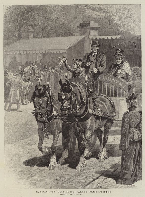 Jour de mai, le défilé des chevaux de trait, lauréats - John Charlton