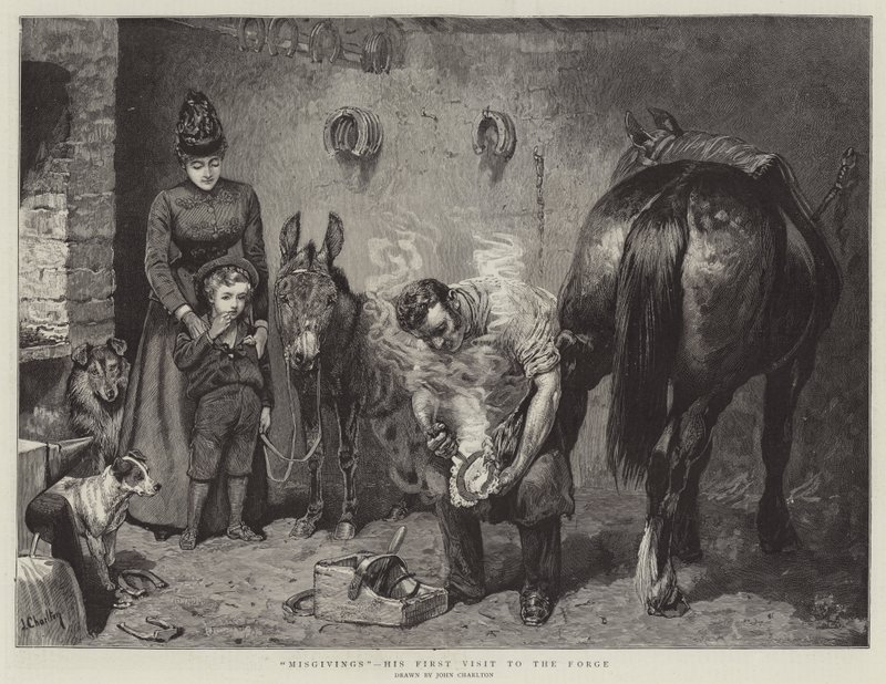 Inquiétudes, sa première visite à la forge - John Charlton