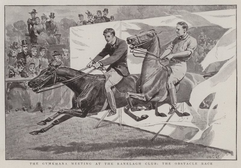 La réunion de Gymkhana au club de Ranelagh, la course d