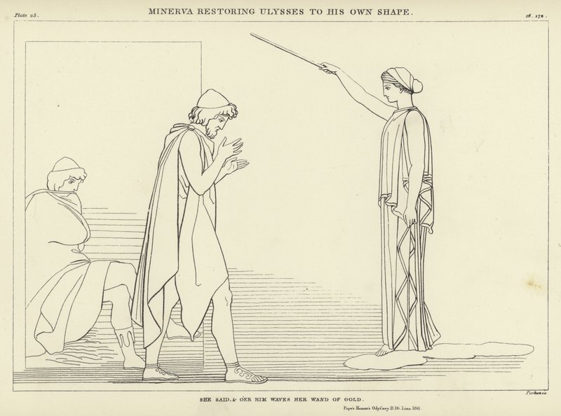 Minerve rendant Ulysse à sa forme - John Flaxman
