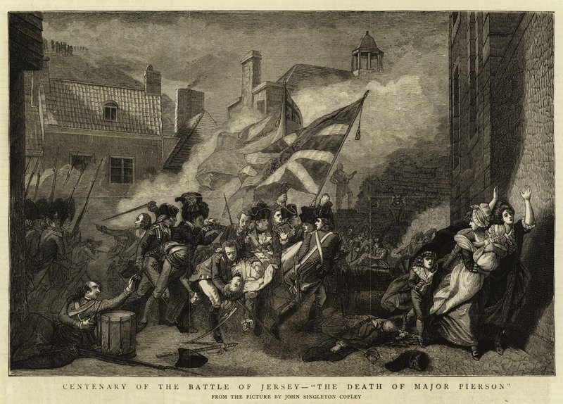 Centenaire de la bataille de Jersey, la mort du major Pierson - John Singleton Copley