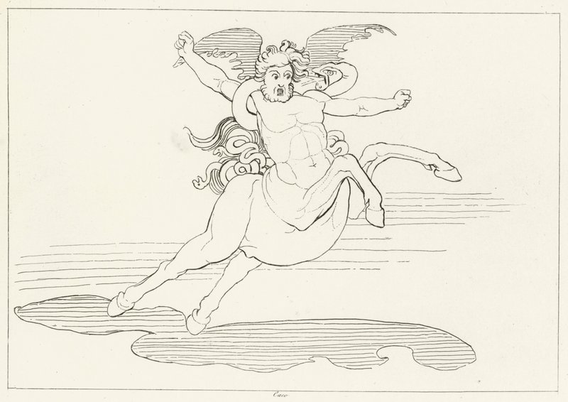 Cacus, Enfer, Chant 25 (gravure) - John (after) Flaxman