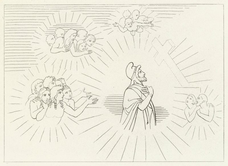Splendeurs célestes, Paradis, Chant 20 (gravure) - John (after) Flaxman