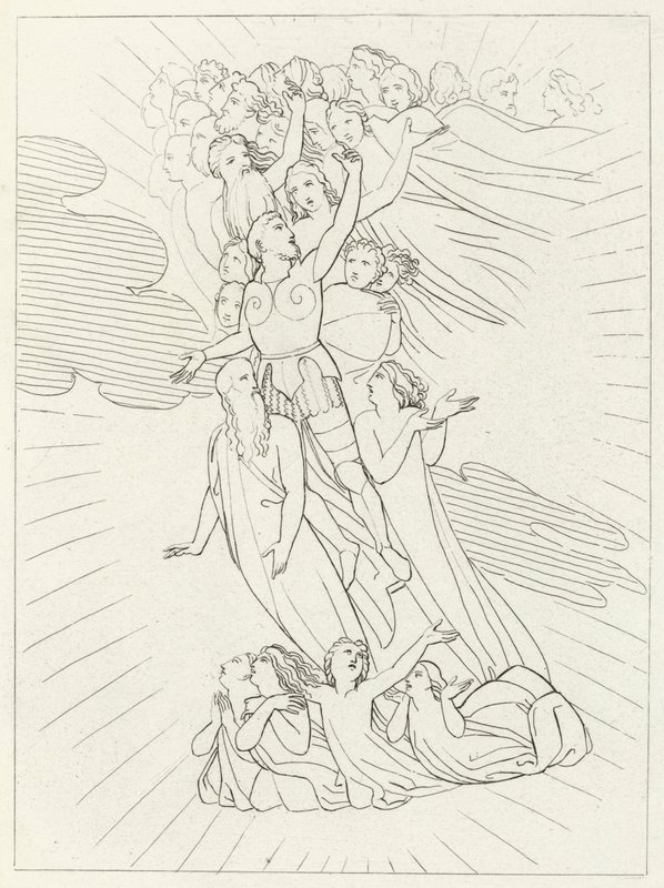 La Planète Jupiter, Paradis, Chant 18 (gravure) - John (after) Flaxman