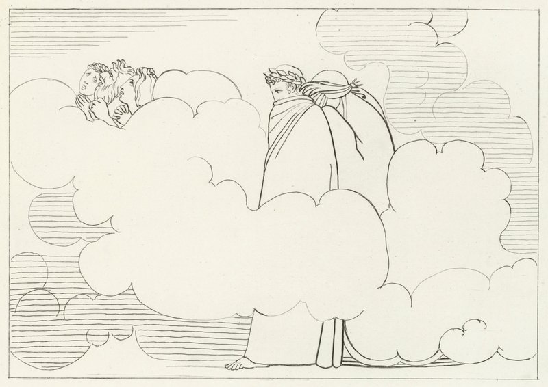 La Région de la Fumée, Purgatoire, Chant 16 (gravure) - John (after) Flaxman
