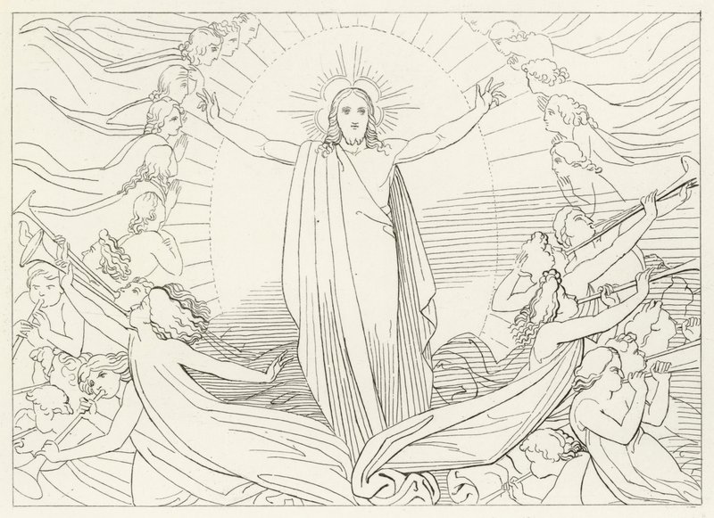 Le Triomphe du Christ, Paradis, Chant 23 (gravure) - John (after) Flaxman