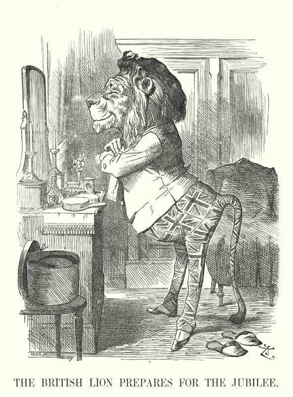 Caricature : Le lion britannique se prépare pour le jubilé - Jubilé d