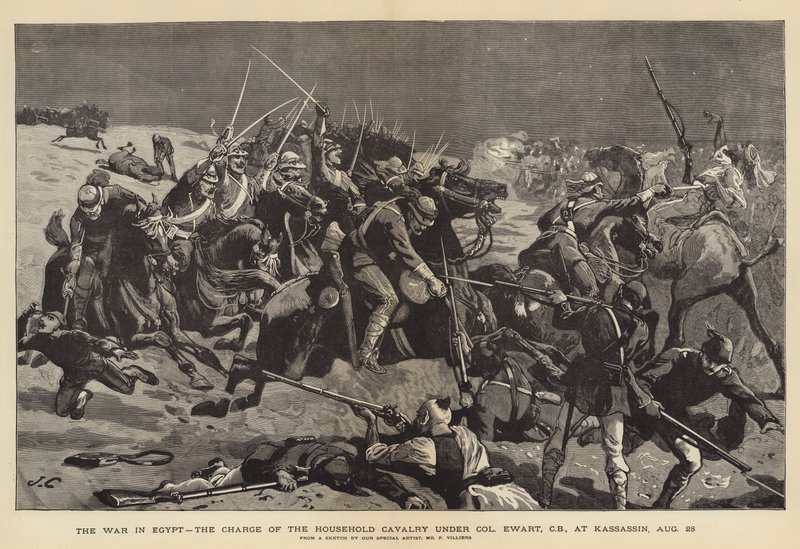 La guerre en Égypte, la charge de la cavalerie de la maison sous le colonel Ewart, à Kassassin, 28 août - John Charlton