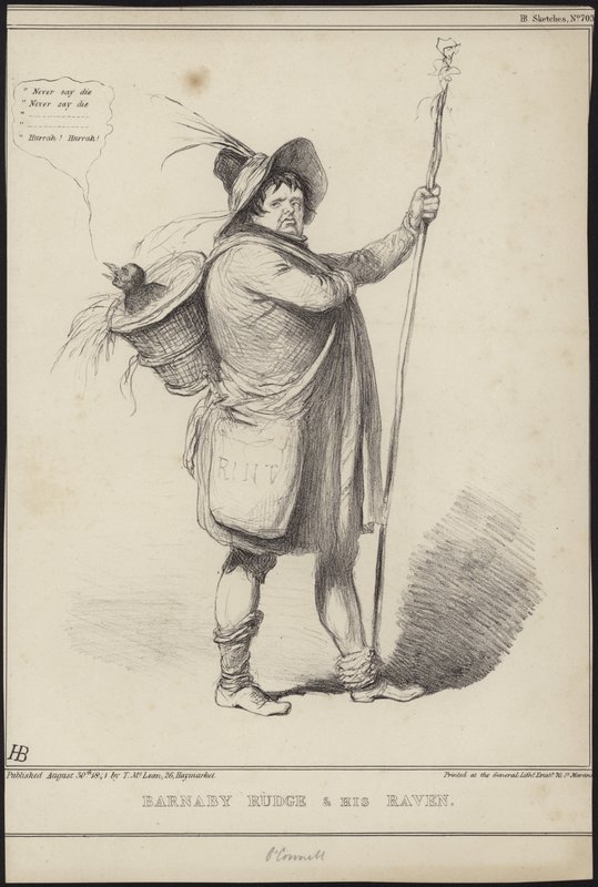 Barnaby Rudge et son corbeau, illustration de 