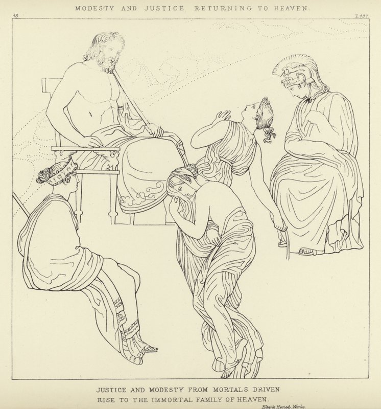 La Modestie et la Justice retournant au Ciel - John Flaxman