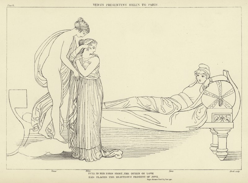 Vénus présentant Hélène à Paris - John Flaxman