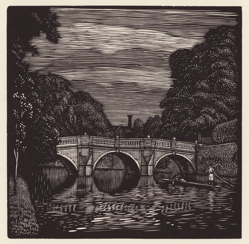 Cambridge : Clare Bridge (gravure sur bois) - John Frederick Greenwood