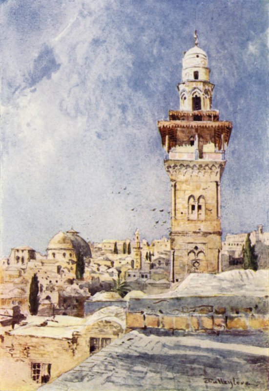 Un minaret dans le coin nord-ouest de l