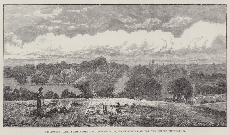 Brockwell Park, près de Herne Hill et Dulwich, à acheter pour la récréation publique - John Gilbert