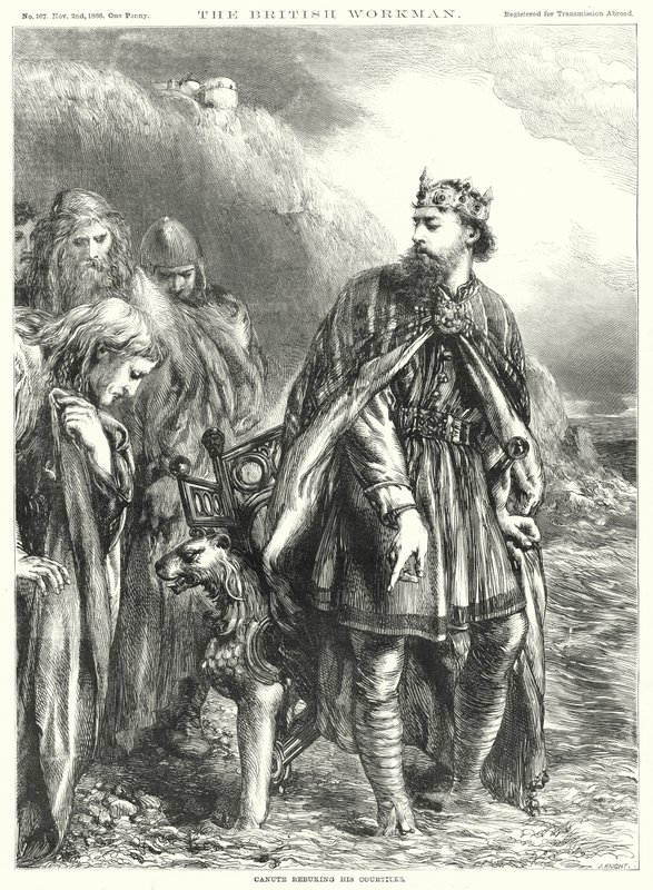Canute réprimandant ses courtisans - John Gilbert