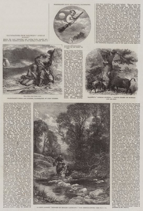 Illustrations de la chasse africaine de Baldwin - John Gilbert