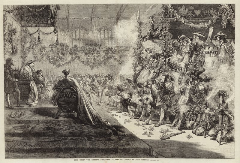 Le roi Henri VIII célébrant Noël à Greenwich - John Gilbert