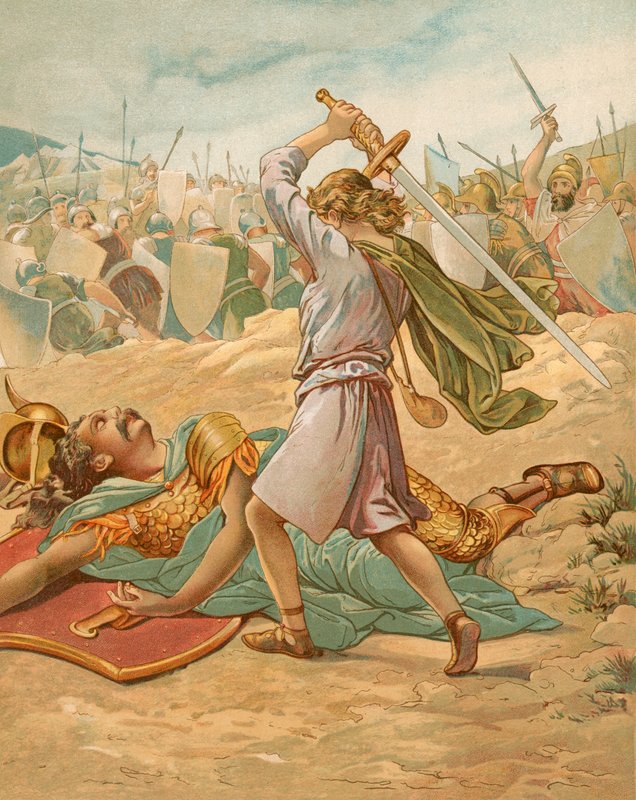 David sur le point de tuer Goliath - John Lawson