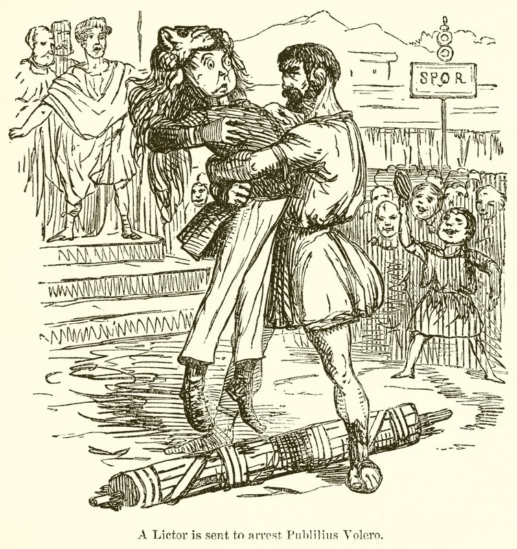 Un licteur est envoyé pour arrêter Publilius Volero - John Leech