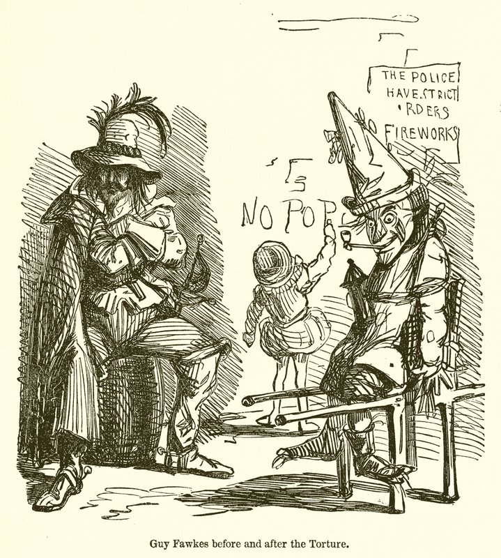 Guy Fawkes avant et après la torture - John Leech