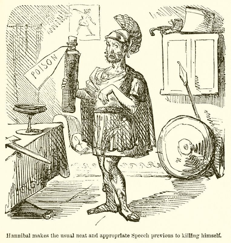 Hannibal fait le discours habituel et approprié avant de se tuer - John Leech