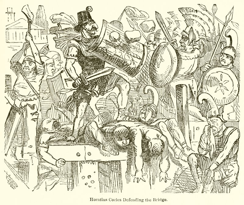 Horatius Cocles défendant le pont - John Leech