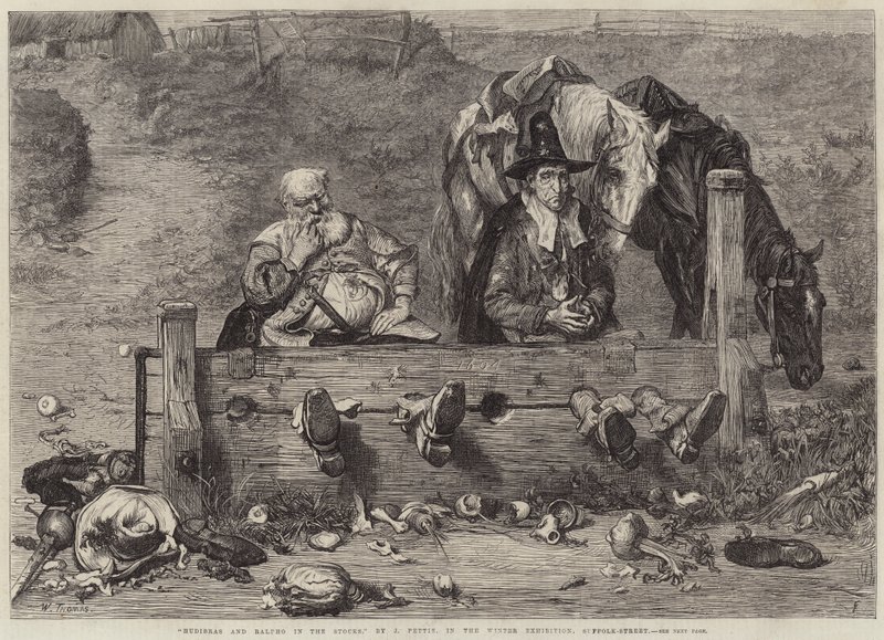 Hudibras et Ralpho dans les stocks - John Pettie