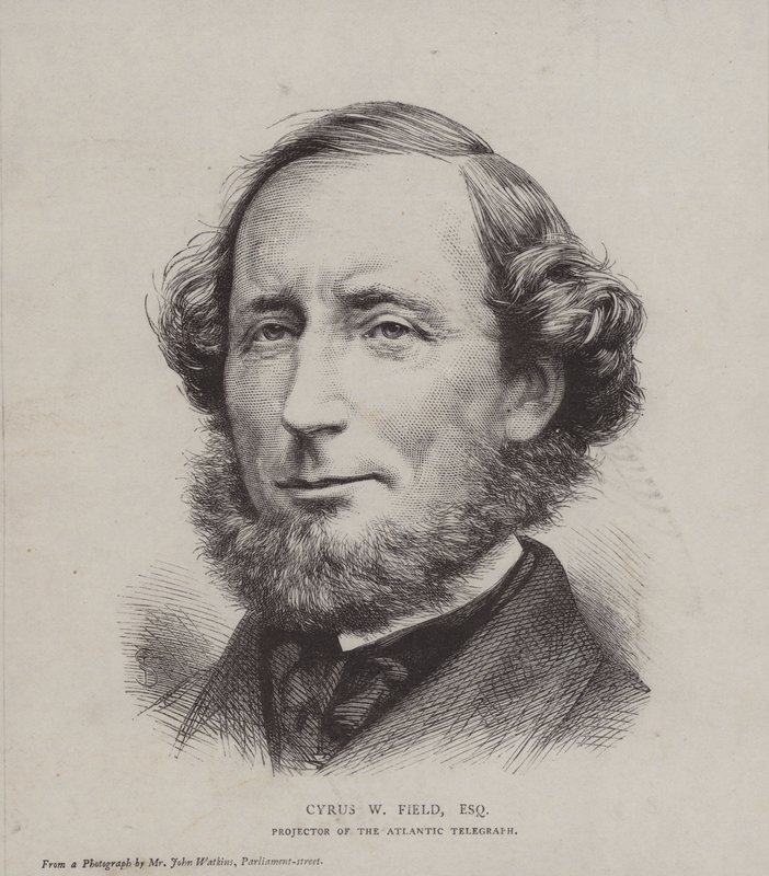 Cyrus West Field, financier américain impliqué dans la pose du premier câble télégraphique transatlantique en 1858 - John Watkins