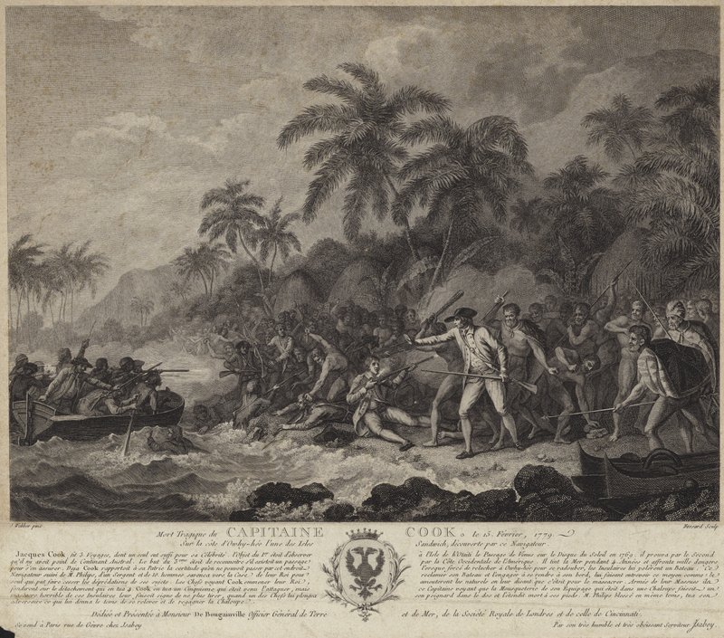 La mort tragique du capitaine Cook - John Webber