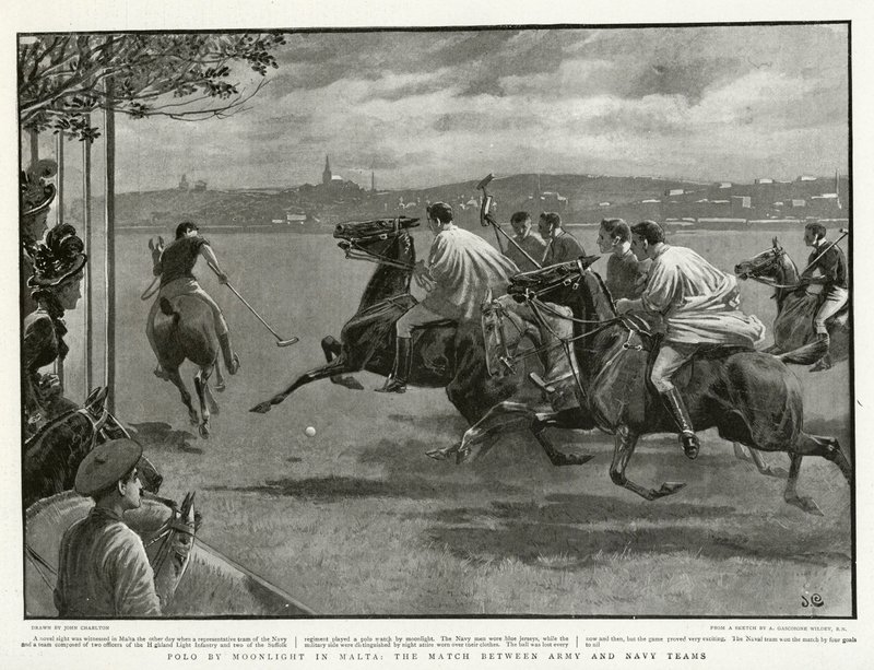 Polo au clair de lune à Malte, le match entre les équipes de l