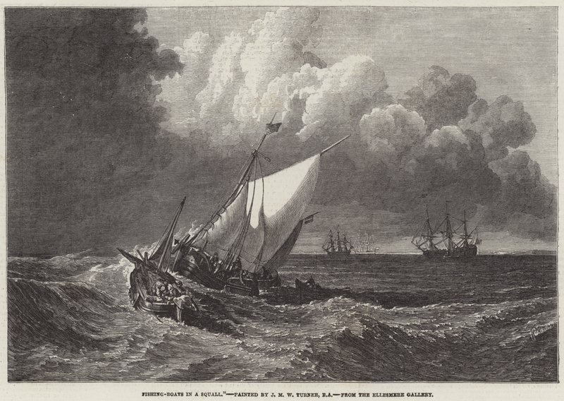 Bateaux de pêche dans une rafale - Joseph Mallord William Turner