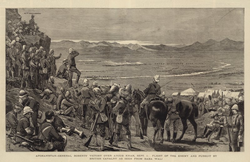 Afghanistan, victoire du général Roberts sur Ayoub Khan, 1er septembre, fuite de l
