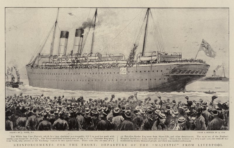Renforts pour le front, départ du Majestic de Liverpool - Joseph Nash