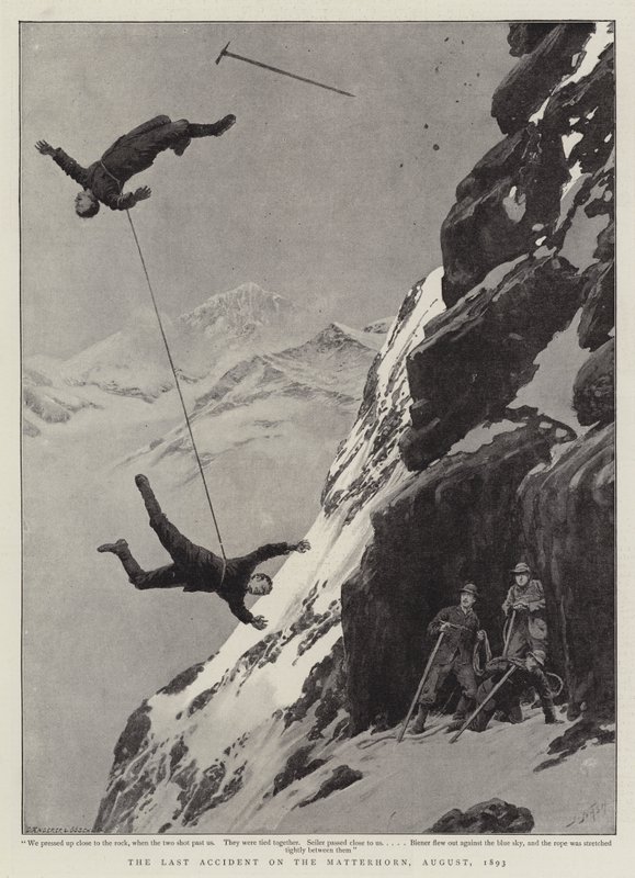Le dernier accident sur le Cervin, août 1893 - Joseph Nash