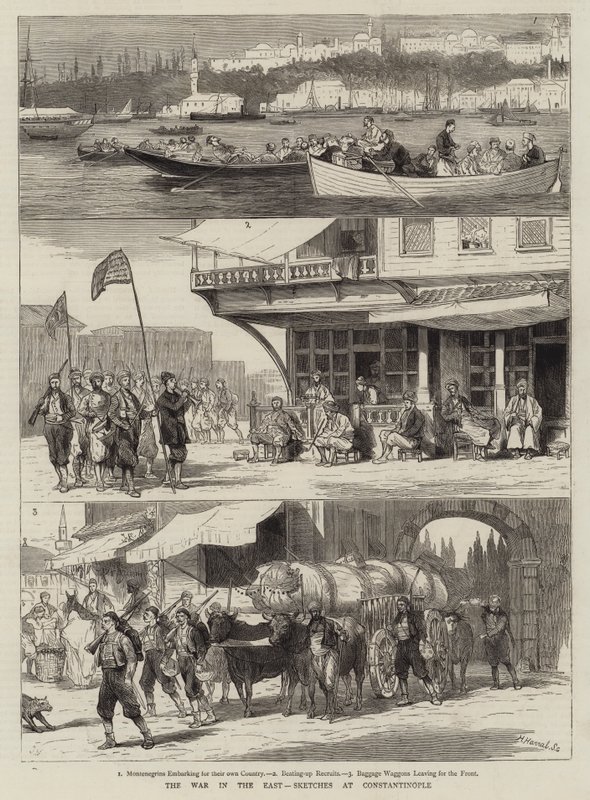 La Guerre en Orient, Croquis à Constantinople - Joseph Nash