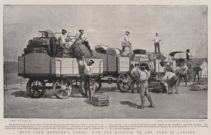 Avec la Force de Lord Methuen, comment les bagages de l