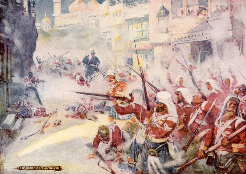 Des soldats britanniques vus en train de se battre dans les rues - Joseph Ratcliffe Skelton