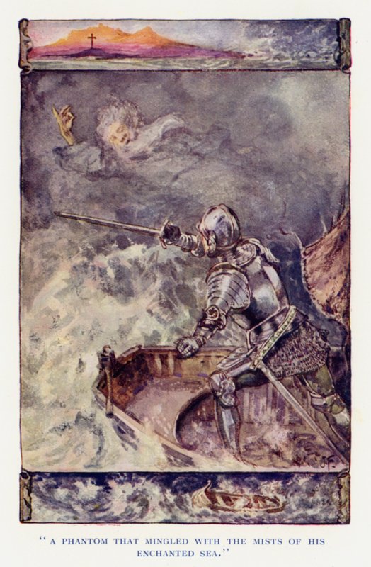 Illustration pour Sir Knight of the Splendid Way (lithographie en couleur) - Joseph (after) Finnemore