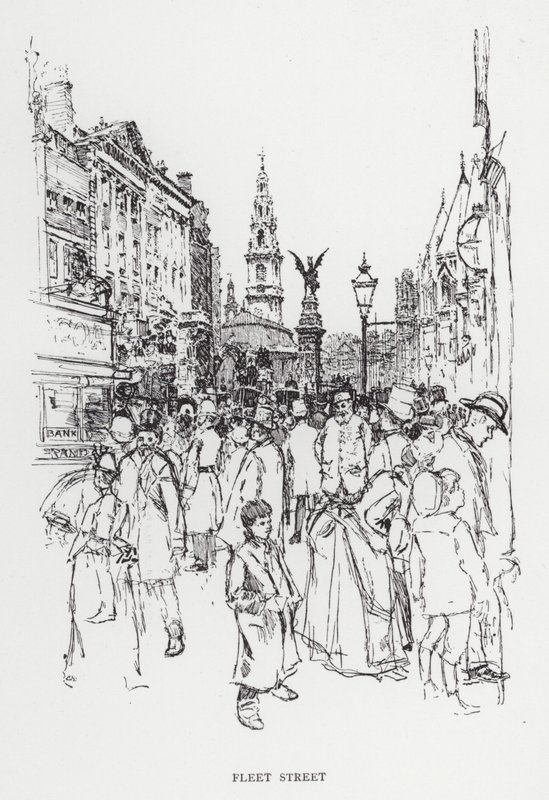 Fleet Street - Joseph (after) Pennell