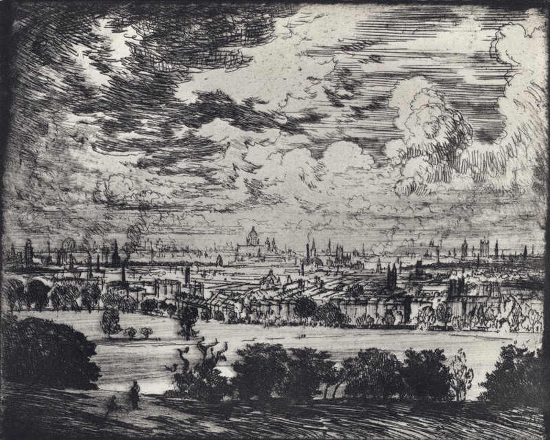 Londres, au-dessus de Hampstead - Joseph (after) Pennell