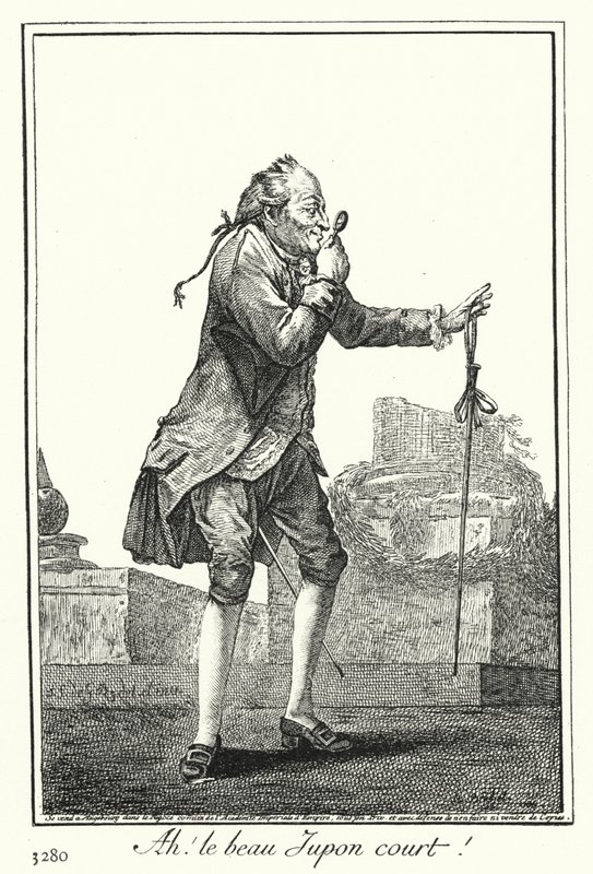 Ah ! La belle jupe courte (gravure) - Joseph Franz von (after) Goez