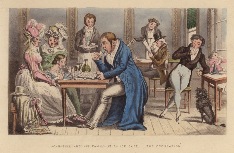 John Bull et sa famille dans un café de glace - Joseph Grego