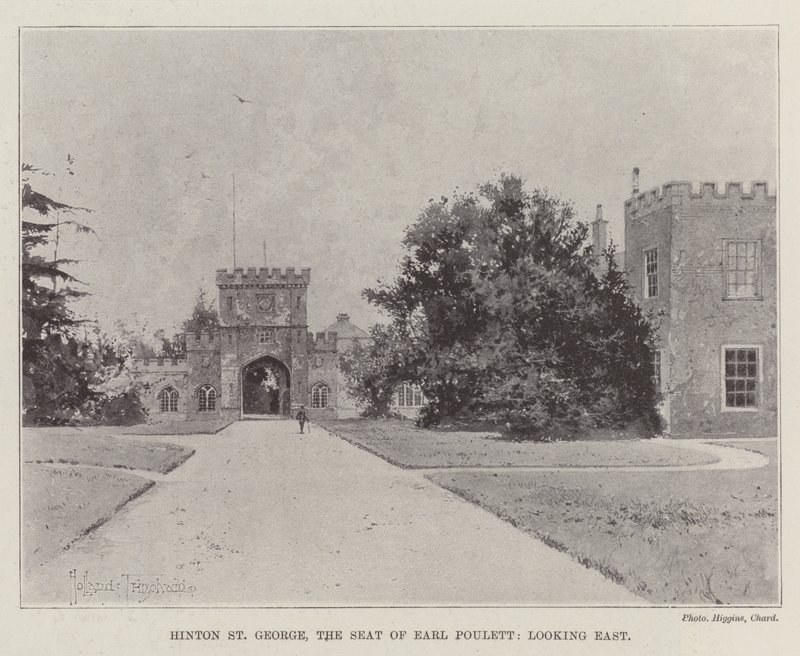 Hinton St George, la résidence du comte Poulett, vue vers l