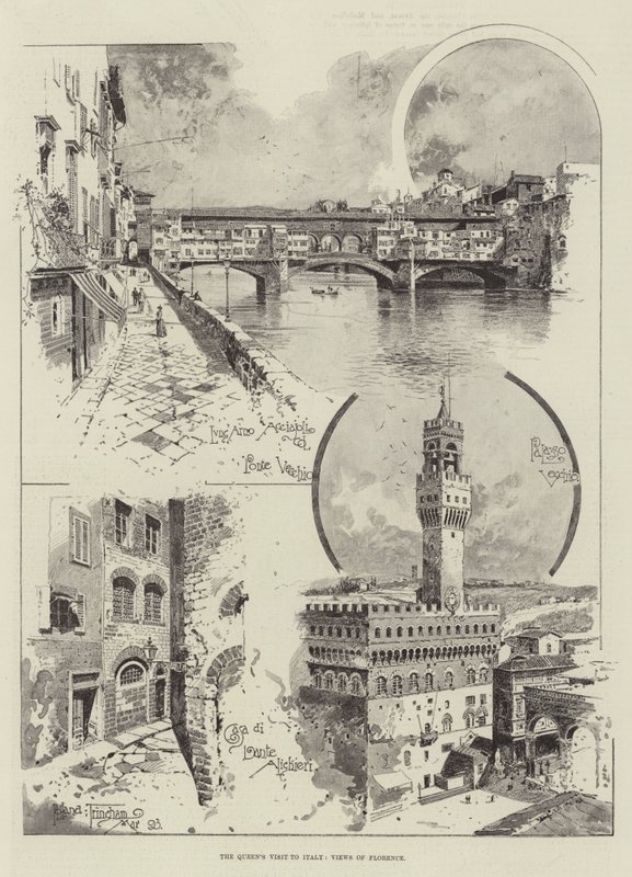 La Visite de la Reine en Italie, Vues de Florence - Joseph Holland Tringham