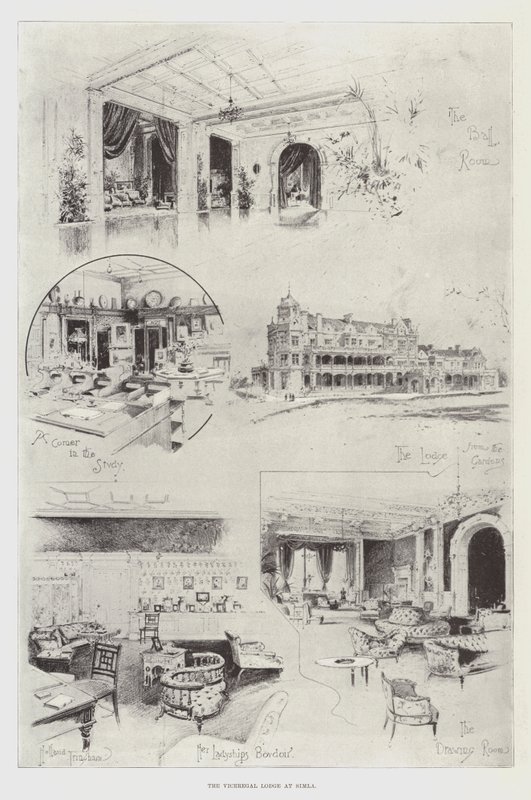 Le Pavillon du Vice-roi à Simla - Joseph Holland Tringham